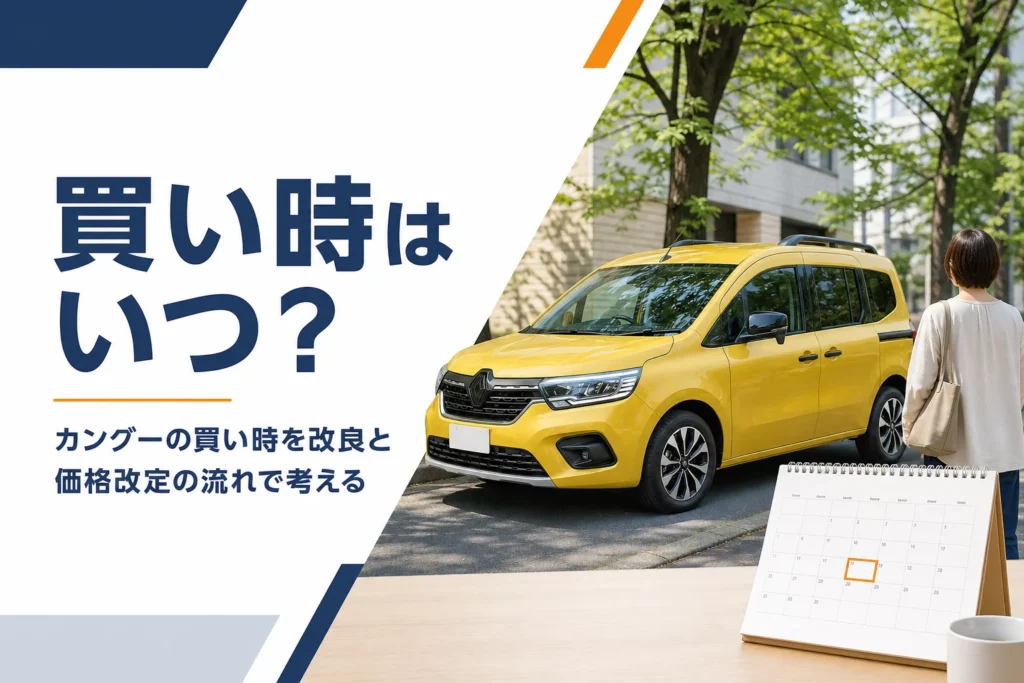 カングーの買い時を考えるイメージ