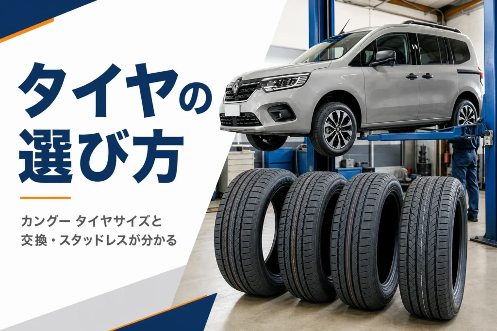 タイヤ交換中のカングーのイメージ