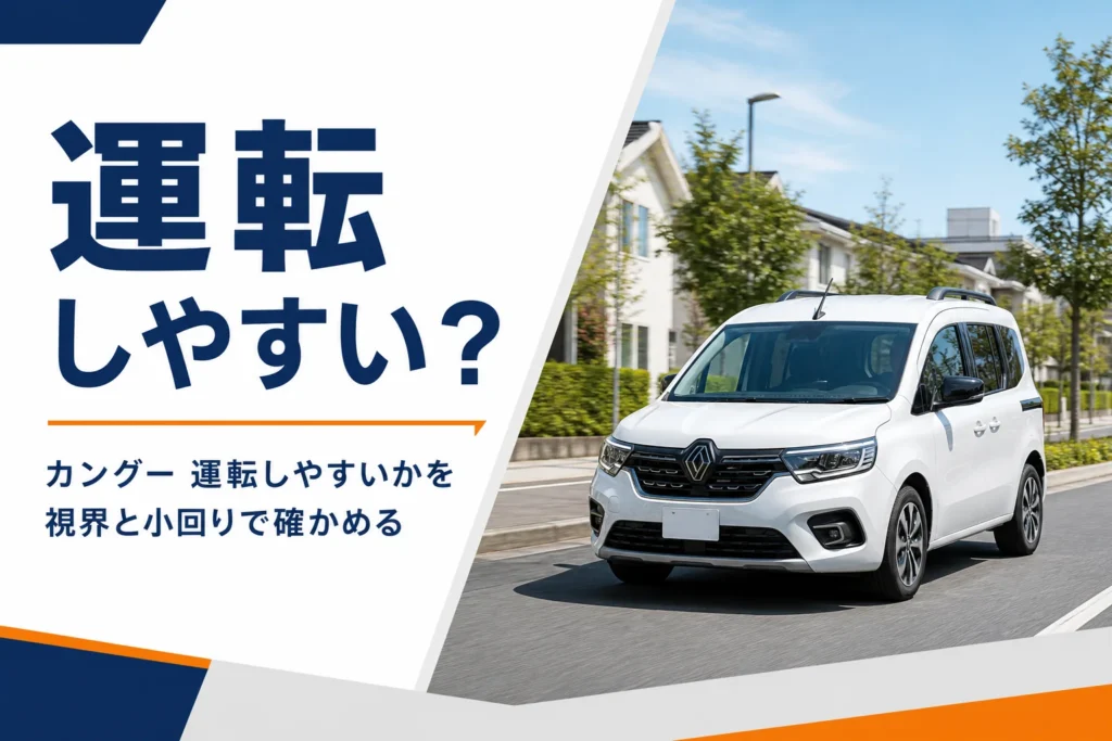 住宅街の道を走るカングーのイメージ